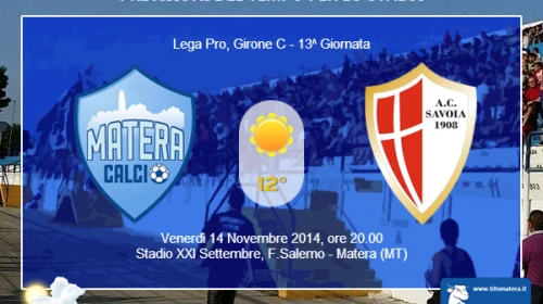 CALCIO - Il Meteo per Matera vs Savoia